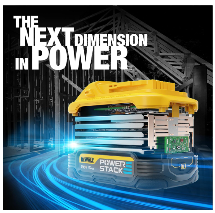 DEWALT DCBP520C Powerstack 20V Battery Starter Rechargeable BLACK/YELLOW - Like New