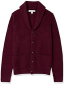 AEM20072F21 AMAZON ESSENTIALS MEN LONG-SLEEVE SHAWL CARDIGAN SIZE M BURGUNDY - Brand New