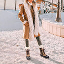 SHIBEVER Winter Snow Boots Women Waterproof Warm Shoes Brown Size 8 - Brand New