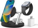 ZECHIN 3 in 1 Fast Wireless Charging Station for Apple devices - BLACK Like New