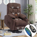 Living Room Power Lift Massage Recliner Chair Heated Ergonomic Lounge - Brown - Like New