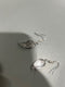 GENERIC SILVER AND WHITE LEAF EARRINGS - SILVER AND WHITE - Like New