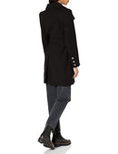 22QMW539 GUESS WOMEN'S LONG BUTTON FRONT BELTED WOOL WALKER BLACK XL - Brand New