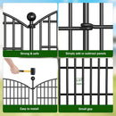 BILIBOMPA 10 PANELS DECORATIVE GARDEN FENCE - 32 IN (H) X 26 FT (L) - BLACK - Like New