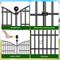 BILIBOMPA 10 PANELS DECORATIVE GARDEN FENCE - 32 IN (H) X 26 FT (L) - BLACK - Like New