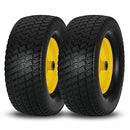 Upgrade 16x6.50-8 Tire and Wheel, Flat Free Lawn Mower Tire 16x6.50-8 (2-Pack) - Brand New