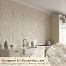GLSLAND GLALAND 3D FAUX STONE WALL PANELS, 4 PCS PU WALL PANELS FOR INTERIOR - Like New