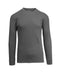 BLUE ICE MEN'S WAFFLE KNIT THERMAL CREW NECK SHIRT - SIZE: MEN L - CHARCOAL - Brand New