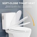 Round Toilet Seat with Metal Inserts Easy to Install B08YQT9PXQ - White - Brand New