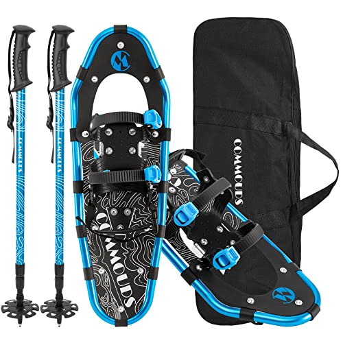 COMMOUDS LIGHTWEIGHT SNOW SHOES MEN WOMEN YOUTH KIDS - BLUE - Like New