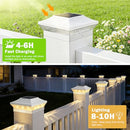 Brightever 4x4 3.5x3.5 Solar Post Cap Lights 12-Pack White - Like New