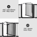 SYCYH Baby Gate, Extra Wide, Auto-Close Safety Pet Dog Gates B09Q26GPTG - Black - Brand New