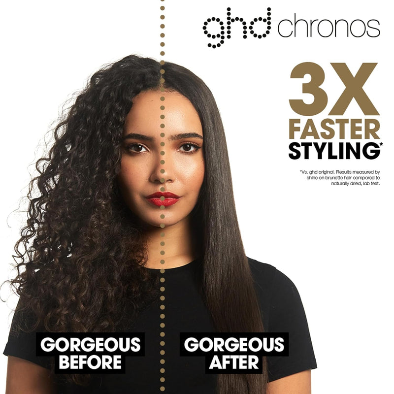 GHD CHRONOS STYLER 1" FLAT IRON HAIR STRAIGHTENER 3X FASTER STYLER - BLACK Like New