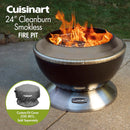 Cuisinart COH-800 Cleanburn Smokeless 24" Fire Pit, Wind Guard - Stainless Steel Like New