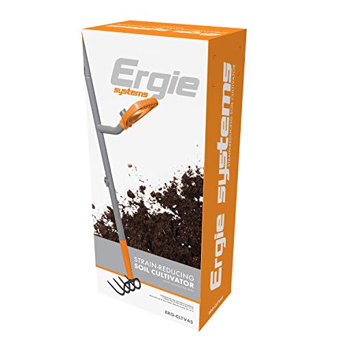 ERGIE SYSTEMS SUNJOE 54" ERGONOMIC STEEL GARDEN CULTIVATOR - ORANGE/GRAY - Like New