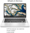 HP Chromebook 14"HD N4000 4 32GB eMMC Mineral Silver 14a-na0010nr Like New