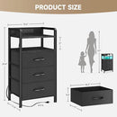 LAZZANTO NIGHT STAND BEDSIDE CHARGER BEDROOM NIGHTSTAND STATION - BLACK - Like New