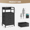 LAZZANTO NIGHT STAND BEDSIDE CHARGER BEDROOM NIGHTSTAND STATION - BLACK - Like New