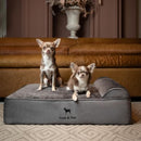 NOAH & PAW Medium Dog Bed Orthopedic Memory Foam Cooling Gel 28"23"x7.5" - Grey - Brand New