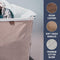 CLEVERMADE COLLAPSIBLE LAUNDRY BASKETS, 2PK 60L 16 GAL 7077-1310-00022PK - MOCHA Like New