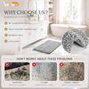 BATH MAT YIMOBRA EXTRA LONG BATH MAT 70X24, BATHROOM RUNNER RUG - LIGHT GRAY - Brand New