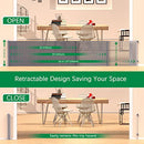 LIFMAGE RETRACTABLE BABY GATES 137 INCH EXTRA WIDE BABY GATE FOR STAIRS - GRAY - Like New