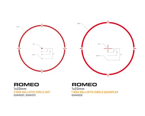 SIG SAUER HUNTING SHOOTING TARGETING RED DOT BALLISTIC ROMEO4T - BLACK - Like New