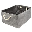 CASAPHORIA FABRIC STORAGE BASKET CONTAINERS BEDROOM DECOR YD2021024 - GRAY - Like New