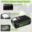 JOROMOV ANTROBUT 6.5AH 40 VOLT FOR RYOBI BATTERY 40V OP4060 - BLK/GRN - Like New