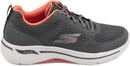 SKETCHERS SKECHERS MEN'S, GOWALK ARCH FIT IDYLLIC SNEAKER - 13 - CHARCOAL/ORANGE - Like New