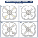 BESLOWE 4-LIGHT SEMI FLUSH MOUNT CEILING LIGHT MODERN CLOSE TO CEILING WHITE - Like New
