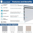 CROWNWALL PVC SLAT WALL PANELS GARAGE WALL AND HOME ORGANIZER STORAGE SYSTEM - Like New