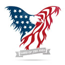 RealSteel American Flag Eagle Wall Art – Patriotic Metal Decor - Brand New
