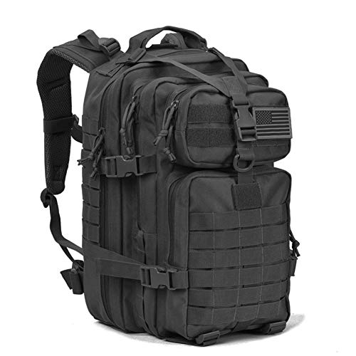 REEBOW GEAR MILITARY TACTICAL BACKPACK SMALL MOLLE ASSAULT PACK, 34L - BLACK - Like New