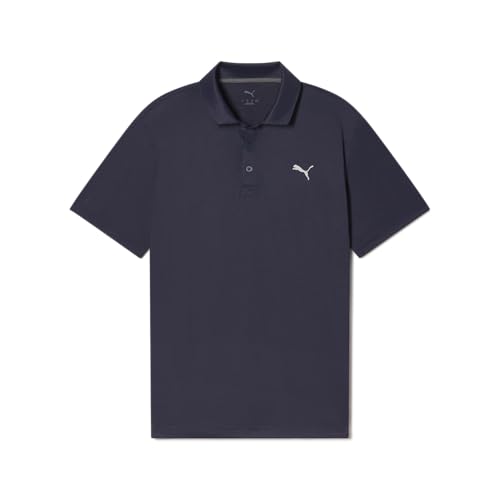 631607 PUMA Men's Icon Heather Polo 2.0 Navy L - Brand New