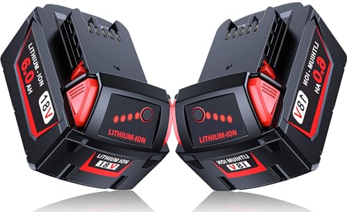 LONGFIT 2PACK 18V VOLT 6.0AH BATTERY CHARGER M-18 BATTERY CHARGER, 48-11-1860 - Like New
