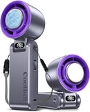 COOLHILL HANDHELD PORTABLE FAN WITH TURBO COOLING, SPEED(1-100) 5500MAH - PURPLE - Like New