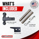 GEN-Y HITCH TOW HITCH FOR 2" RECEIVER, 5" DROP/RISE WITH 3 ADJUSTABLE POSITIONS - Like New