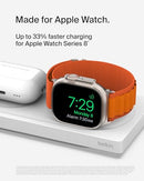 BELKIN BOOSTCHARGE PRO 15W 3-IN-1 WIRELESS MAGSAFE CHARGING PAD - WHITE - Brand New