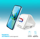 ADURO POWERUP TRINITY 3 IN 1 WIRELESS CHARGING STATION - WHITE Like New