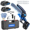 UMEKY MINI CHAINSAW CORDLESS, 6 INCH BATTERY POWERED HANDHELD CH0601-B - BLUE - Like New