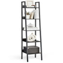 VASAGLE 5 TIER SHELF LADDER BOOKCAS STORAGE STAND ULLS109B56 - BLACK BLACK - Like New