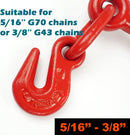 Towmavin 4-Pack Ratchet Chain Binder 5/16 Inch x 3/8 Inch Working Load - Red - Like New
