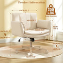 HEROSET CRISS CROSS CHAIR WITH WHEELS & ARMRESTS - BEIGE - Like New