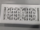 DECOR GRATES METAL SCROLL DECORATIVE AIR VENT COVER 4 X10 FLOOR - 5 PACK - WHITE - Like New
