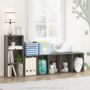 FURINNO LUDER BOOK SHELF 5-CUBE BOOKSHELF BOOKCASE OPEN SHELF - FRENCH OAK - Like New