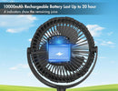 GRANDFAST 10000mAh Rechargeable Clip On Fan - Black - Like New