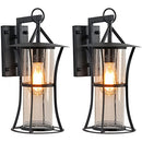 Tewei Outdoor Wall Light Fixtures 2-Pack B08RYRNQL9 - Black - Brand New