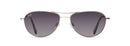 MAUI JIM GRAY BABY BEACH MAUI PURE - SIZE: MEN 56-18 - SILVER FRAME/NATURAL GRAY - Like New