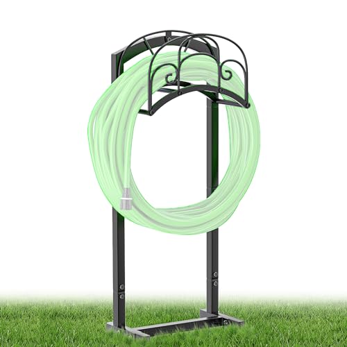 GREENER GARDEN HOSE HOLDER (4 SUPPORT FEET ), GHR14 - BLACK - Like New